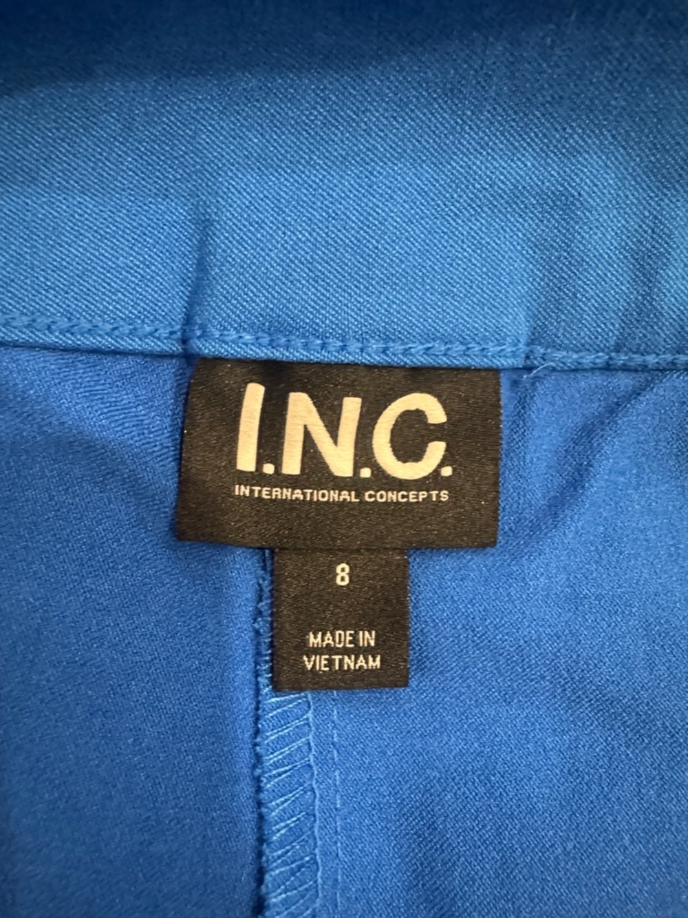 INC International Concepts Electric Blue Capri Mid Rise Pants - Picture 2 of 8